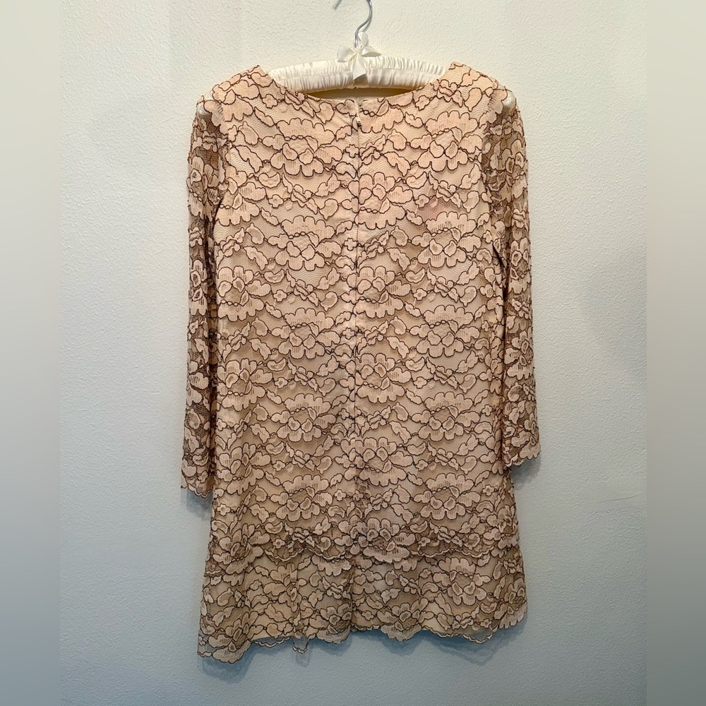 Vintage '60s Lace Overlay Dress in Cream - Picture 5 of 6